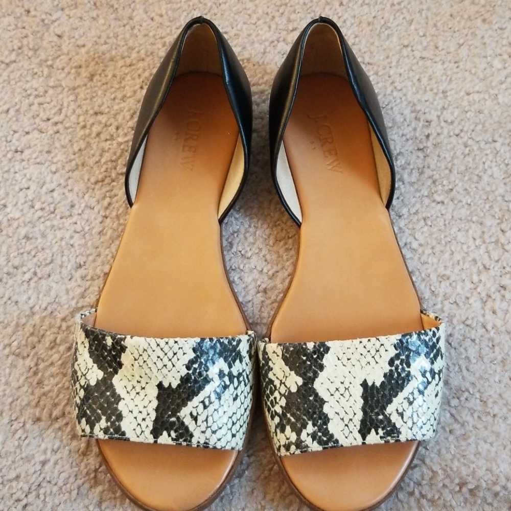 JCrew Snakeskin Print Sandal